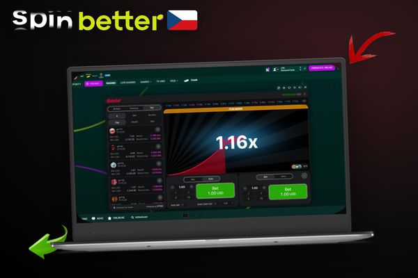 Přechod z Aviator demo Spinbetter na reálnou hru – mobil a stránka vkladu vedle sebe