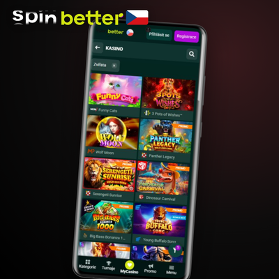 Spinbetter app přihlášení přes otisk prstu nebo Face ID bez zadávání hesla