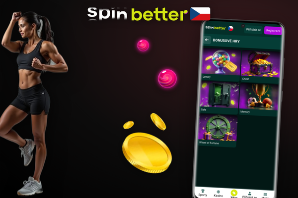 Rozhraní Spinbetter kasina s panelem pro aktivaci promo nabídky a bonusovým zůstatkem