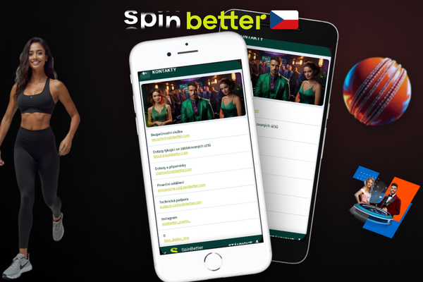 Spinbetter aplikace s přímým přístupem k nápovědě a živému chatu v mobilu