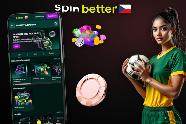 Registrační formulář Spinbetter s polem pro zadání bonus kódu SPISTART100